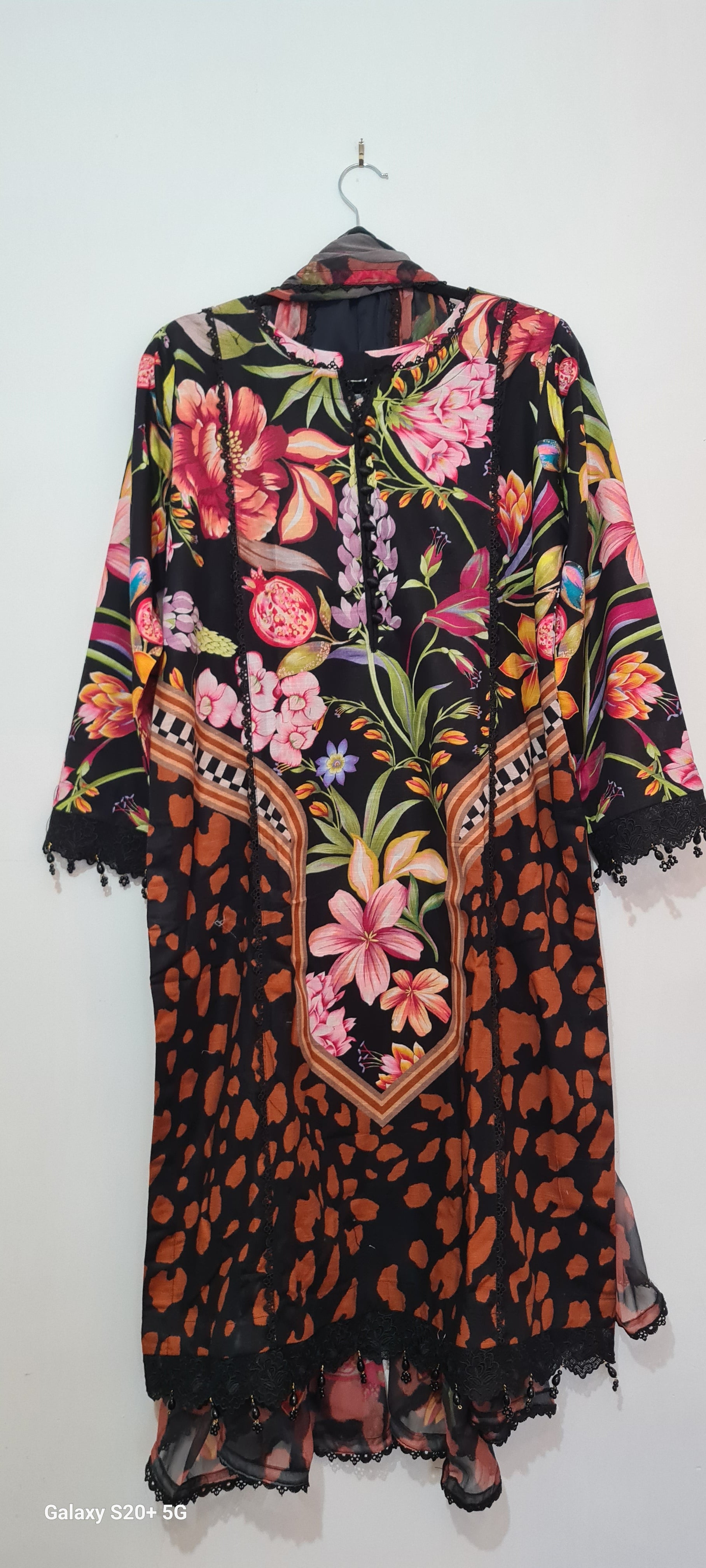 Maria B MBasics printed khaddar 3 piece 1B