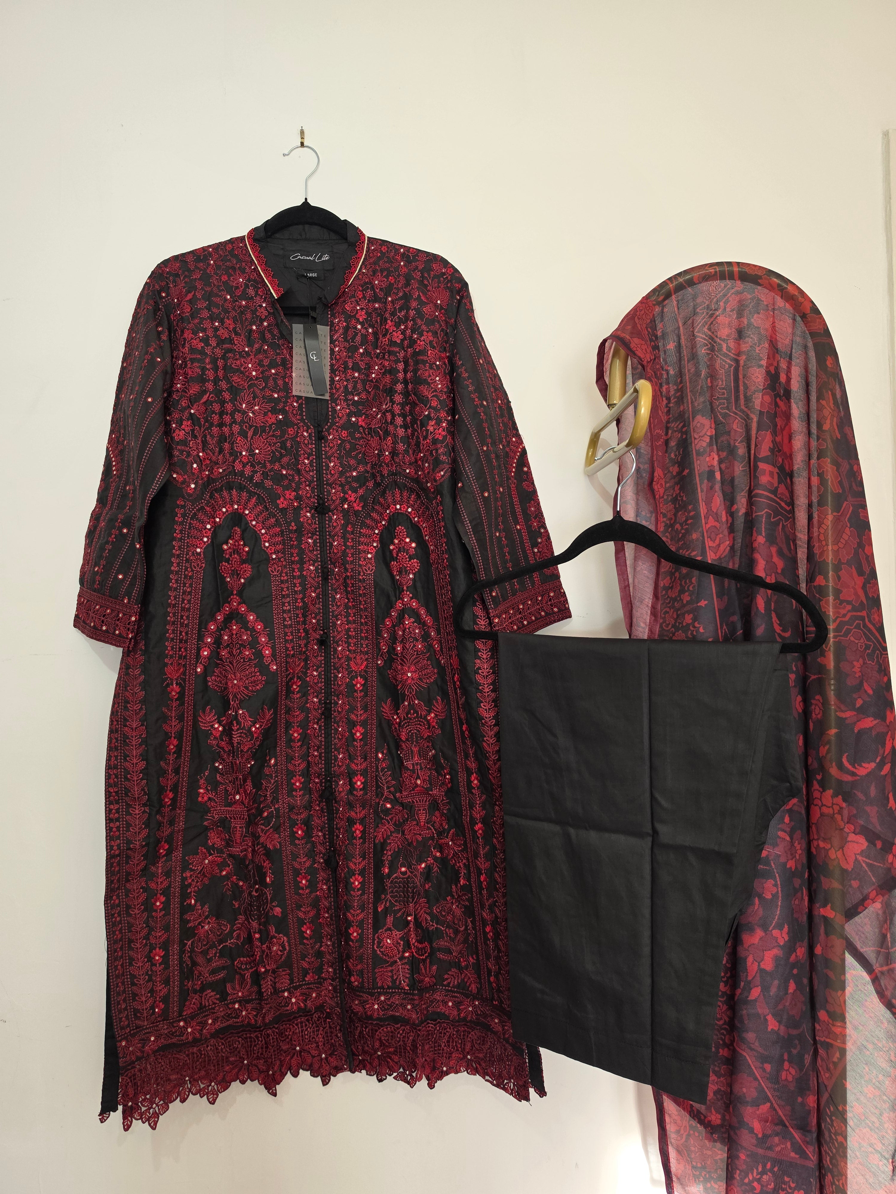 Casualite Embroidered 3 piece Outfit