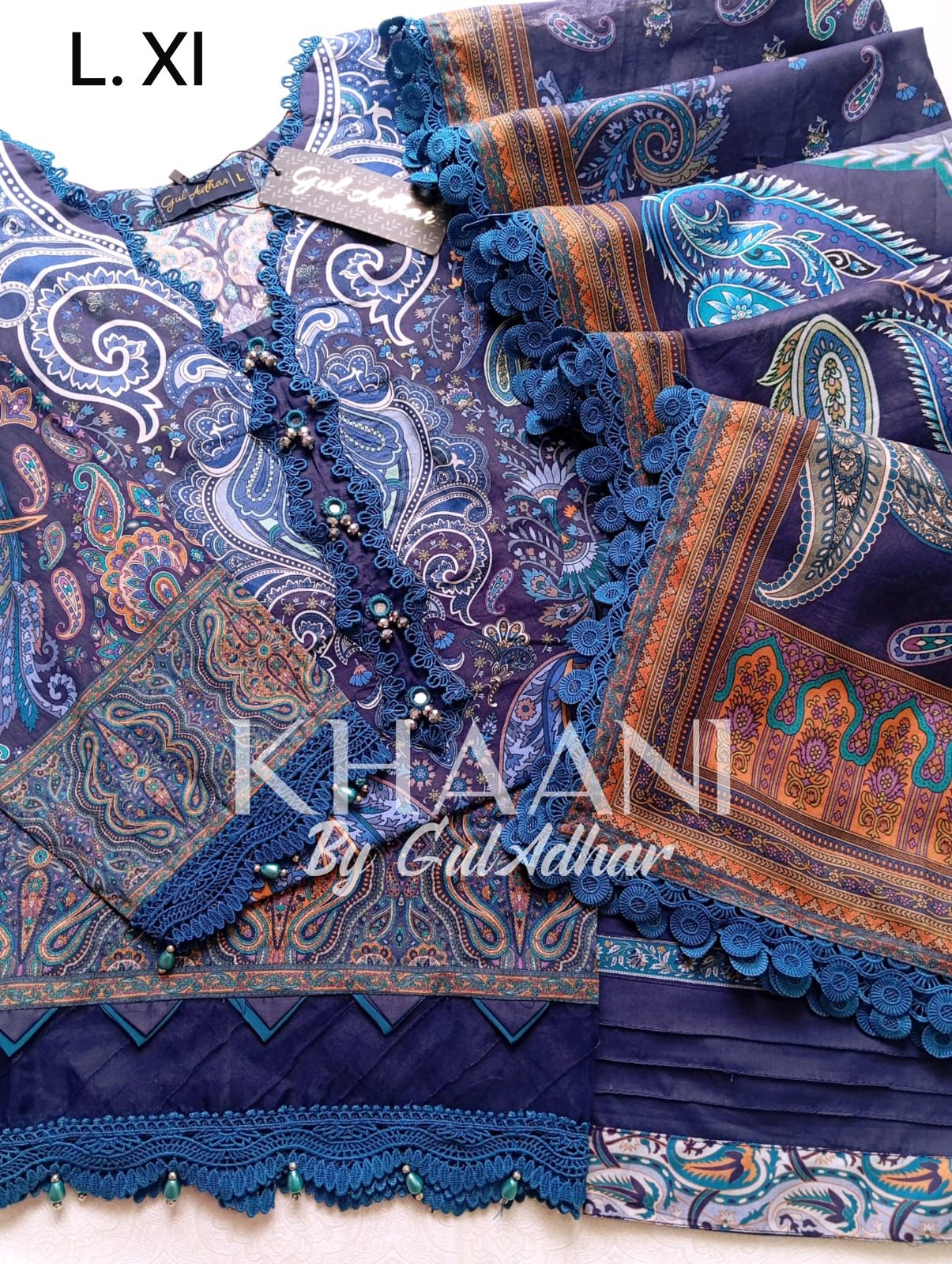 Khaani by Gul Adhar Lawn Stitched 3 piece